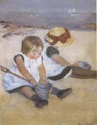 Two Children on the Beach (mk09)